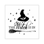 De Heks Is Er | Halloween Heks Rubberstempel (Afrduk)