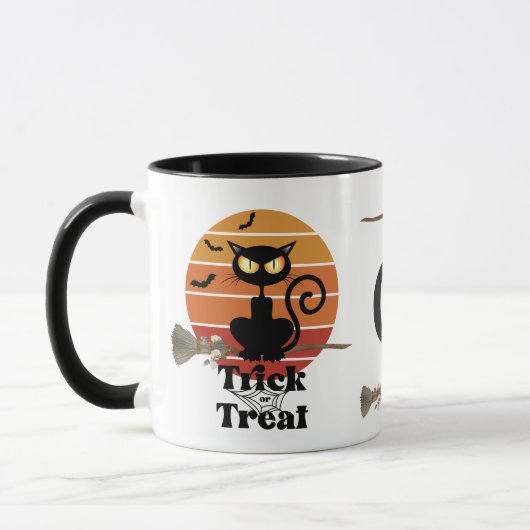 De Heks Kat's Trick or treat Avontuur Monogram Mok (Links)