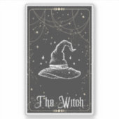 De heks Pet Tarot Sticker (Voorkant)