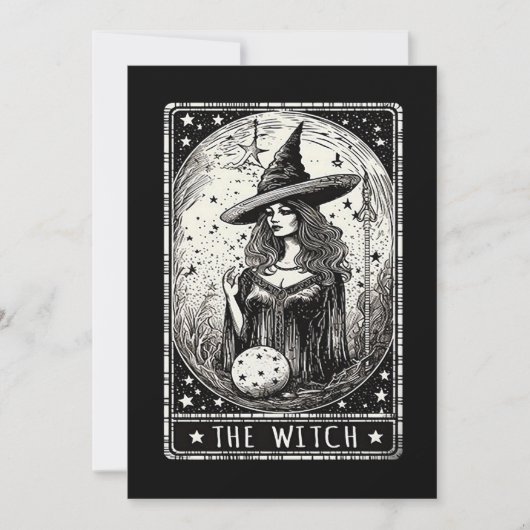De heks Tarot Kaart  Halloween Heks (Voorkant)
