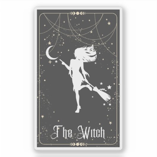 De  heks Tarot Sticker (Voorkant)