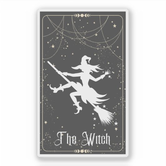 De heks Tarot Sticker (Voorkant)
