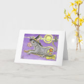 De Heks van de Ezel van Halloween en Vliegende Kaart (Gele Bloem)