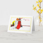 De Heks van de Groeten van Halloween Kaart (Gele Bloem)