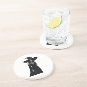 De heks van de nacht zandsteen onderzetter (Zijkant)