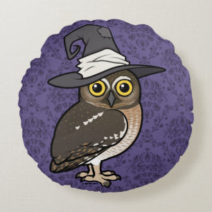 De Heks van de Uil van het Elf van Birdorable Rond Kussen