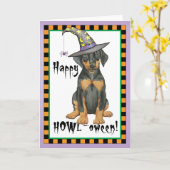 De Heks van Doberman Kaart (Gele Bloem)