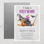 De heks van een Baby is het kweken van halloween B Kaart (Voorkant / Achterkant)