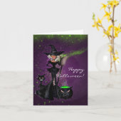 De Heks van Glam van de Partij van Halloween in Kaart (Gele Bloem)