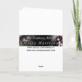 De Heks van Halloween met het Zwarte Art. van de Kaart (Achterkant)