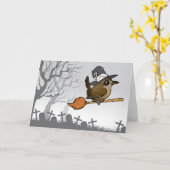 De Heks van het winterkoninkje Kaart (Gele Bloem)