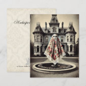 De heks van Roseveil Manor – Gotische Victoriaanse Notitiekaartje (Voorkant / Achterkant)