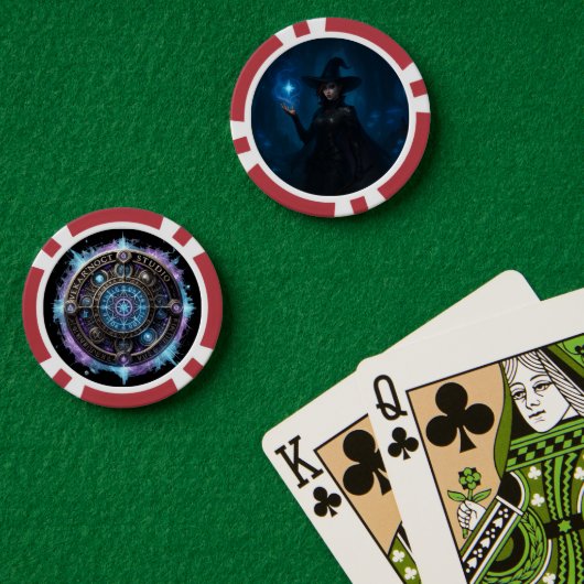 De heks van VEKAR’NOCT Poker Chips (Pokertafel (Dubbel))
