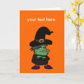 De Heks van Witchy Kaart (Gele Bloem)