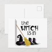 De heks zit in briefkaart (Voorkant / Achterkant)