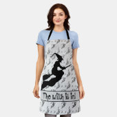 'De heks zit in' Halloween Witch Silhouette Grey Schort (Gedragen)