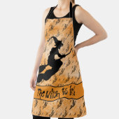 De heks zit in: Halloween Witch Silhouette Sinaasa Schort (Insitu)