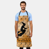 De heks zit in: Halloween Witch Silhouette Sinaasa Schort (Gedragen)