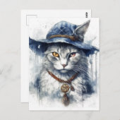 De heksen bekende kat briefkaart (Voorkant / Achterkant)