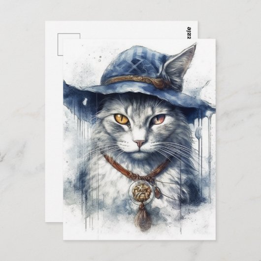 De heksen bekende kat briefkaart (Voorkant / Achterkant)