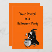 De heksen brouwen de Uitnodiging van de Partij van (Voorkant / Achterkant)