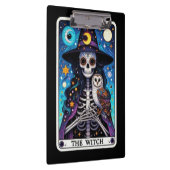 De Heksen Tarot | Skelet Heks met Uil Klembord (Rechts)