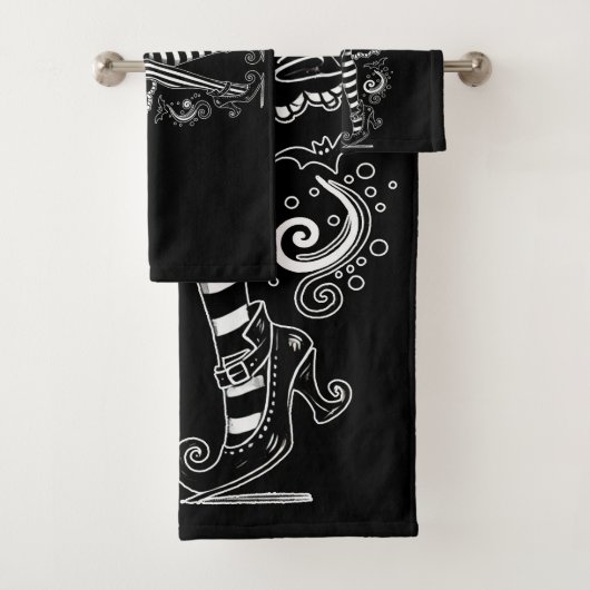 De heksenbenen van de heks Halloween Bad Handdoek (Insitu)