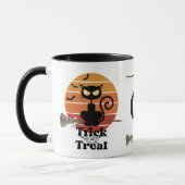 De heksencat's trick-or-treat-avontuur monogram mok (Links)