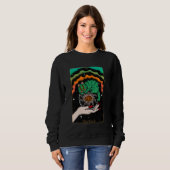 De Heksenkat Tarot Kaart Evil Eye Cat Lovers Trui (Voorkant volledig)