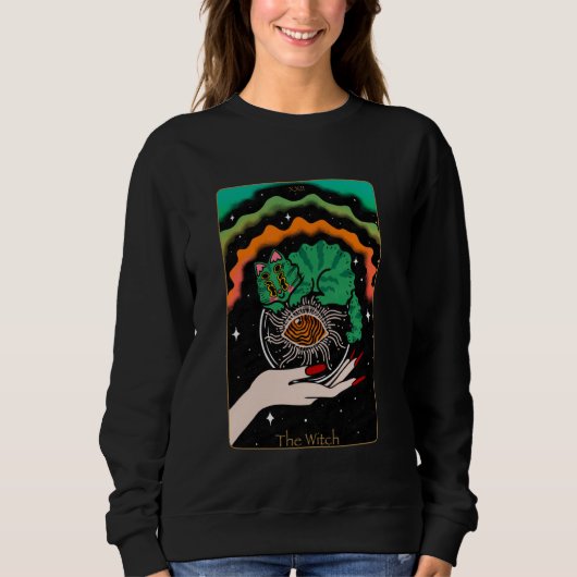 De Heksenkat Tarot Kaart Evil Eye Cat Lovers Trui (Voorkant)