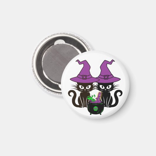 De heksenkat zusters magneet (Voorkant / Achterkant)