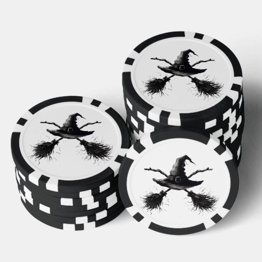 De Heksenkruis-Noir Poker Chips (Opstapeling)