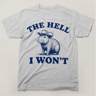 De hel die ik niet capybara cowboy western t-shirt