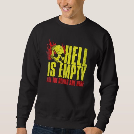 De hel is een leeg T-shirt van de schedel. (Voorkant)