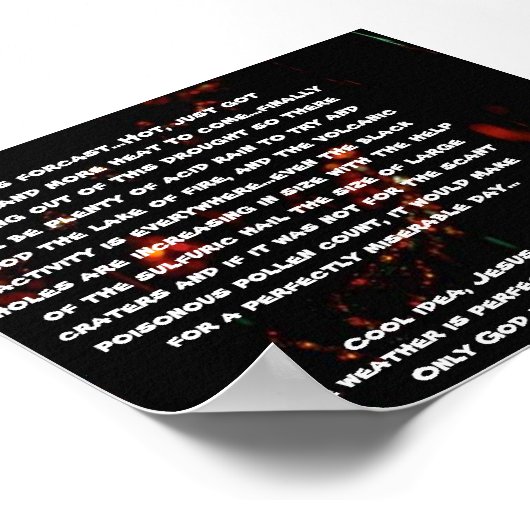 De hel is geforceerd... Hot, gewoon heet geworden. Poster (Hoek)