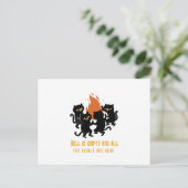 De hel is Leeg en alle duivels zijn hier Briefkaart (Staand voorkant)