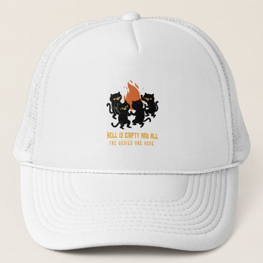 De hel is Leeg en alle duivels zijn hier Trucker Pet (Voorkant)