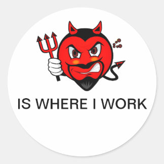 De hel is waar ik Sticker werk