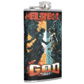 De hel probeerde het God ontkende het Christelijk  Heupfles (Rechts)