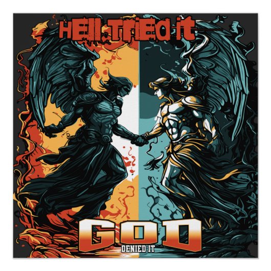 De hel probeerde het God ontkende het Christelijk Perfect Poster (Voorkant)