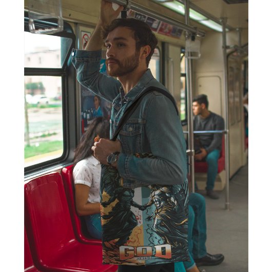 De hel probeerde het God ontkende het Christelijk  Tote Bag