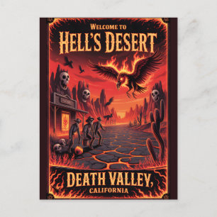 De hel van de woestijn Death Valley California Hor Briefkaart