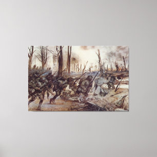 De hel vecht uit Harlem door H. Charles McBarron Canvas Afdruk