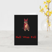 De hel was vol, dus ik kwam terug - notecard kaart (Gele Bloem)