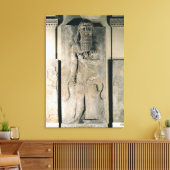De held Gilgamesh heeft een leeuw Canvas Afdruk (Insitu (Woonkamer))