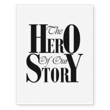 De held van ons tijdelijk tattoo van het Verhaal