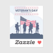 De Helden van Amerika Vieren – Veteranendag 2025 Sticker (Vel)