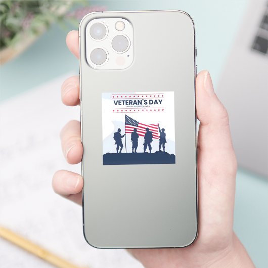 De Helden van Amerika Vieren – Veteranendag 2025 Sticker (Telefoon)
