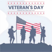 De Helden van Amerika Vieren – Veteranendag 2025 Sticker (Voorkant)