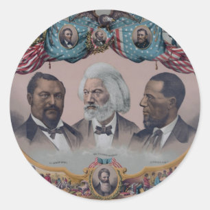 "De helden van de gekleurde ras" Ronde Sticker